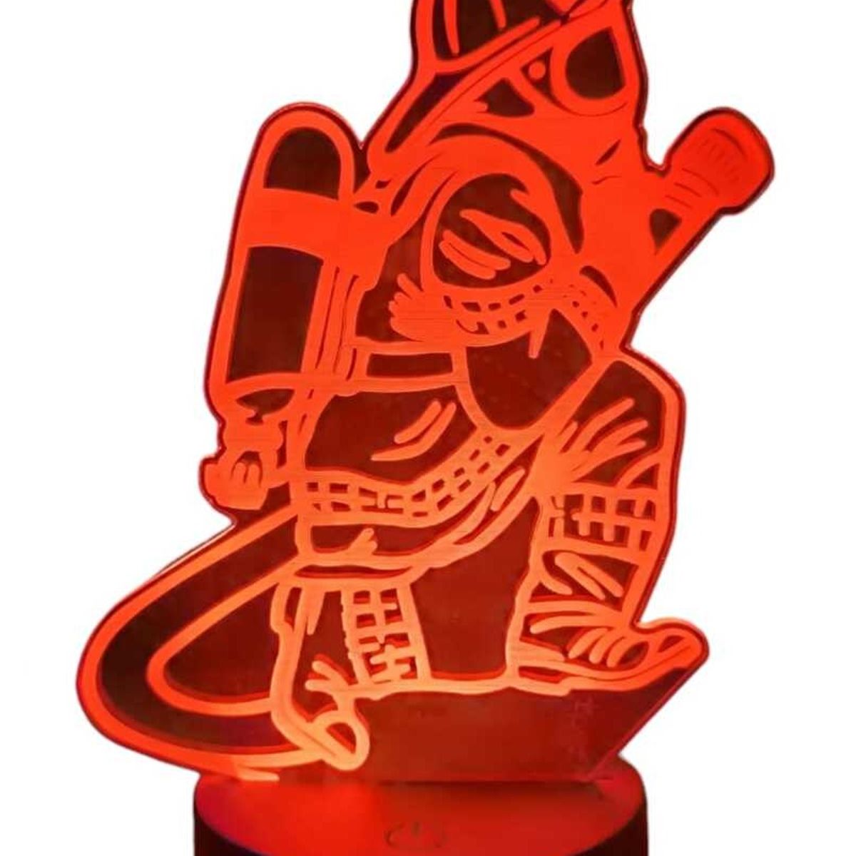 GENERICO - Lampara Ilusión 3D Bombero De 7 Colores