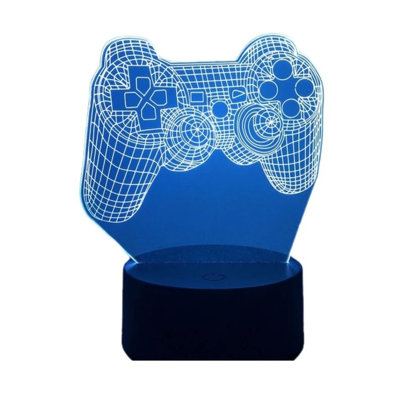 GENERICO - Lampara Ilusión 3D Joystick De 7 Colores