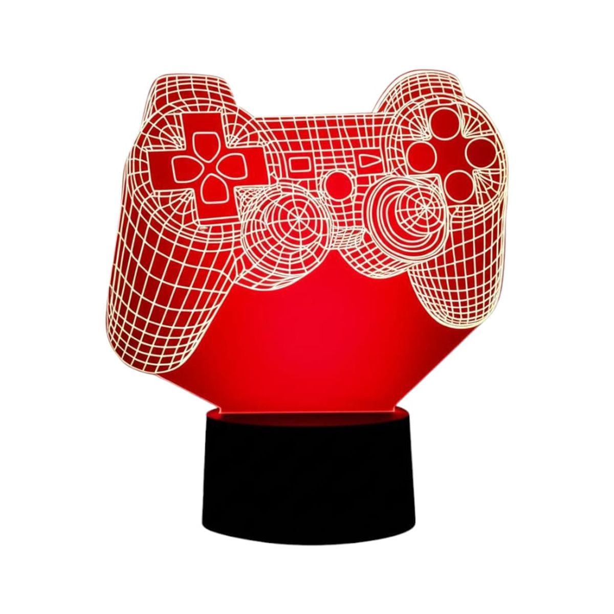 GENERICO - Lampara Ilusión 3D Joystick De 7 Colores