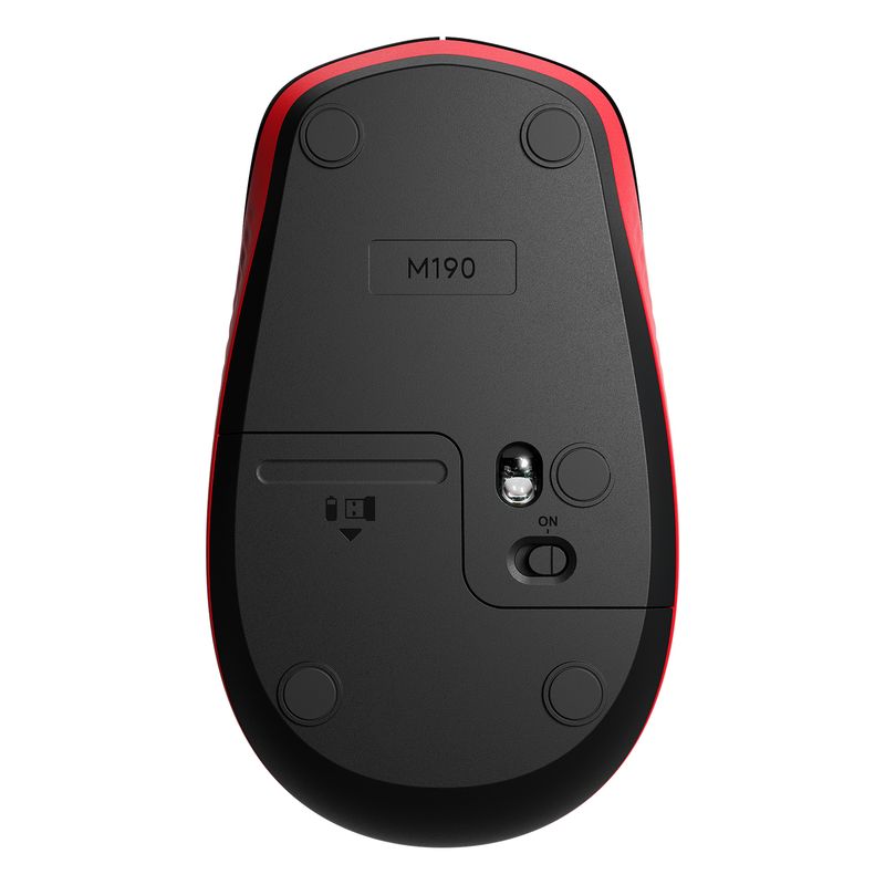 LOGITECH - 910-005904 MOUSE WIRELESS MOUSE M190 ROJO