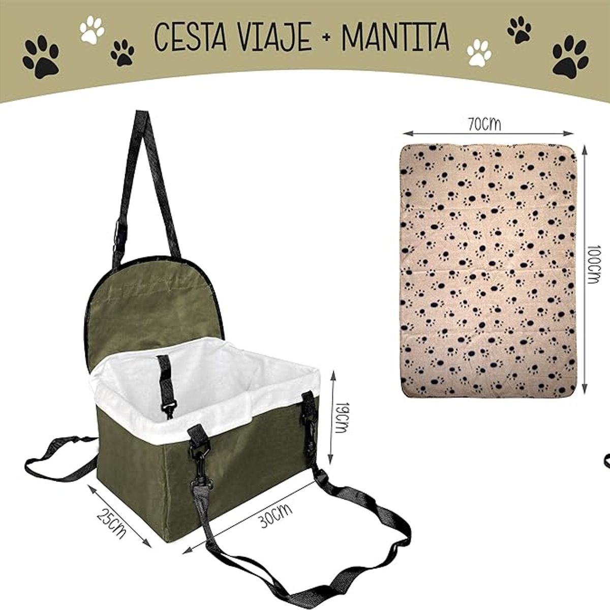 GENERICO - Asiento De Mascota Para Auto