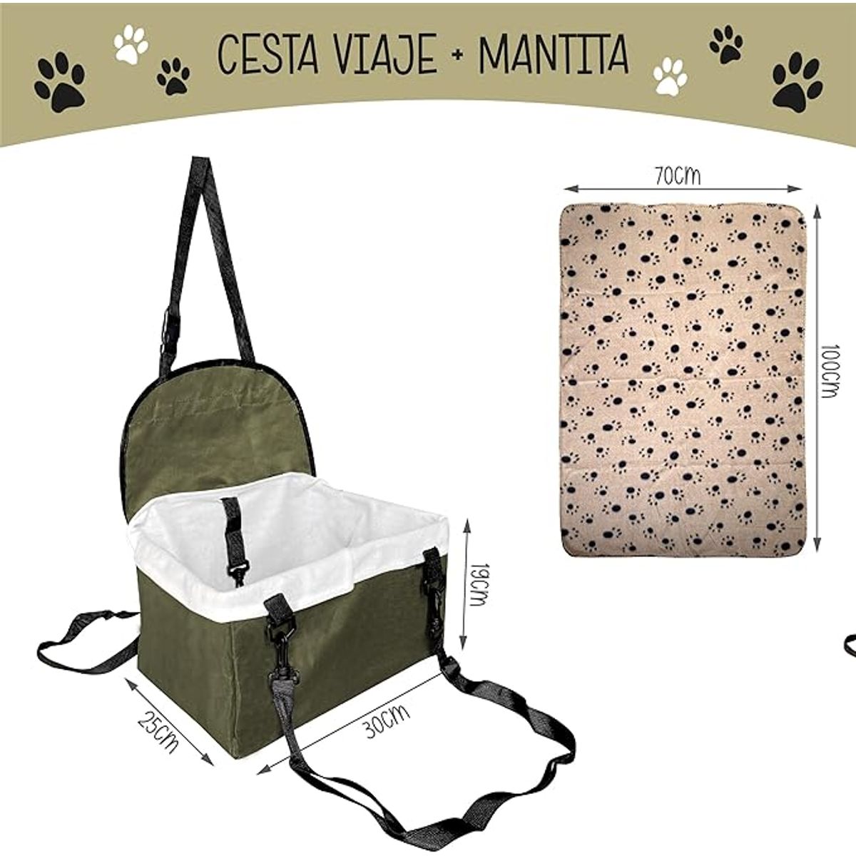 GENERICO - Asiento De Mascota Para Auto