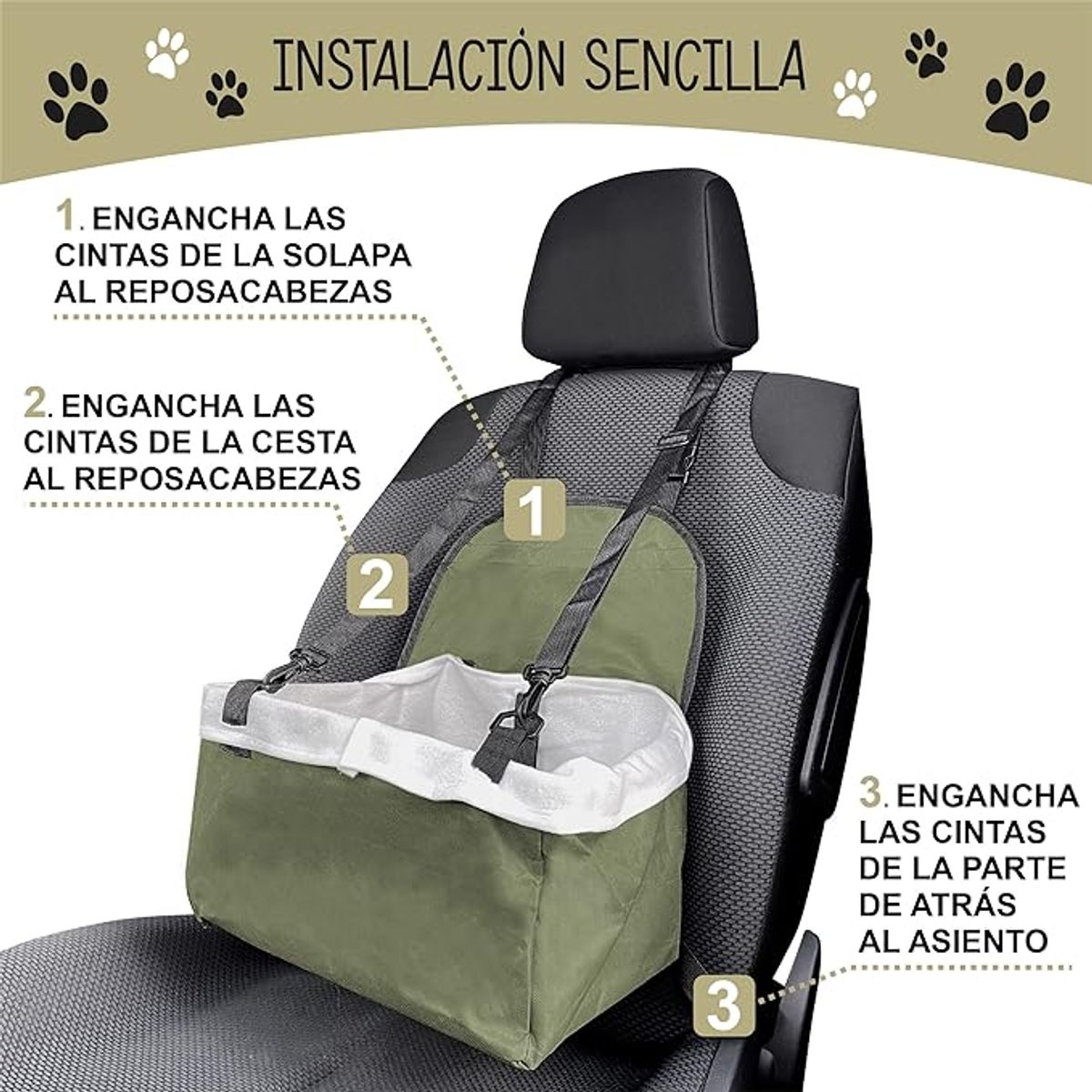 GENERICO - Asiento De Mascota Para Auto
