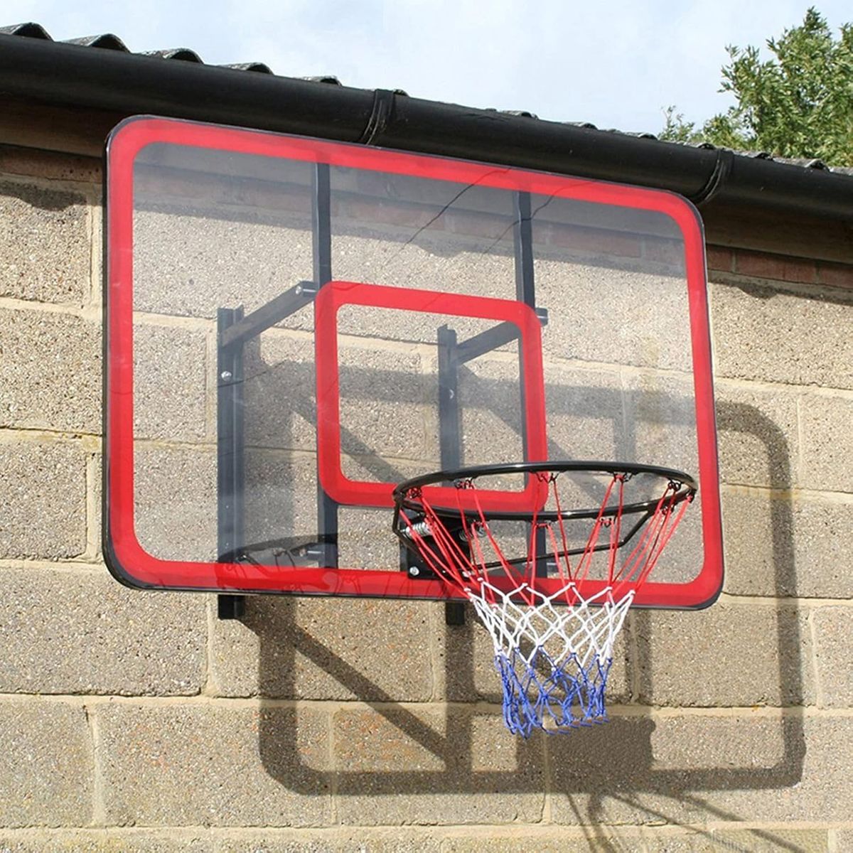 GENERICO - Tablero de Basketball 120 x 80 cm con red y aro 16 mm - S008