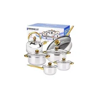 Juego De Ollas 12 Piezas Batería Acero Inoxidable