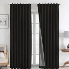 AZ AURAZEUS - Cortina 100% Blackout 2 Paños 230 x 140 Lino Termica Roller Az