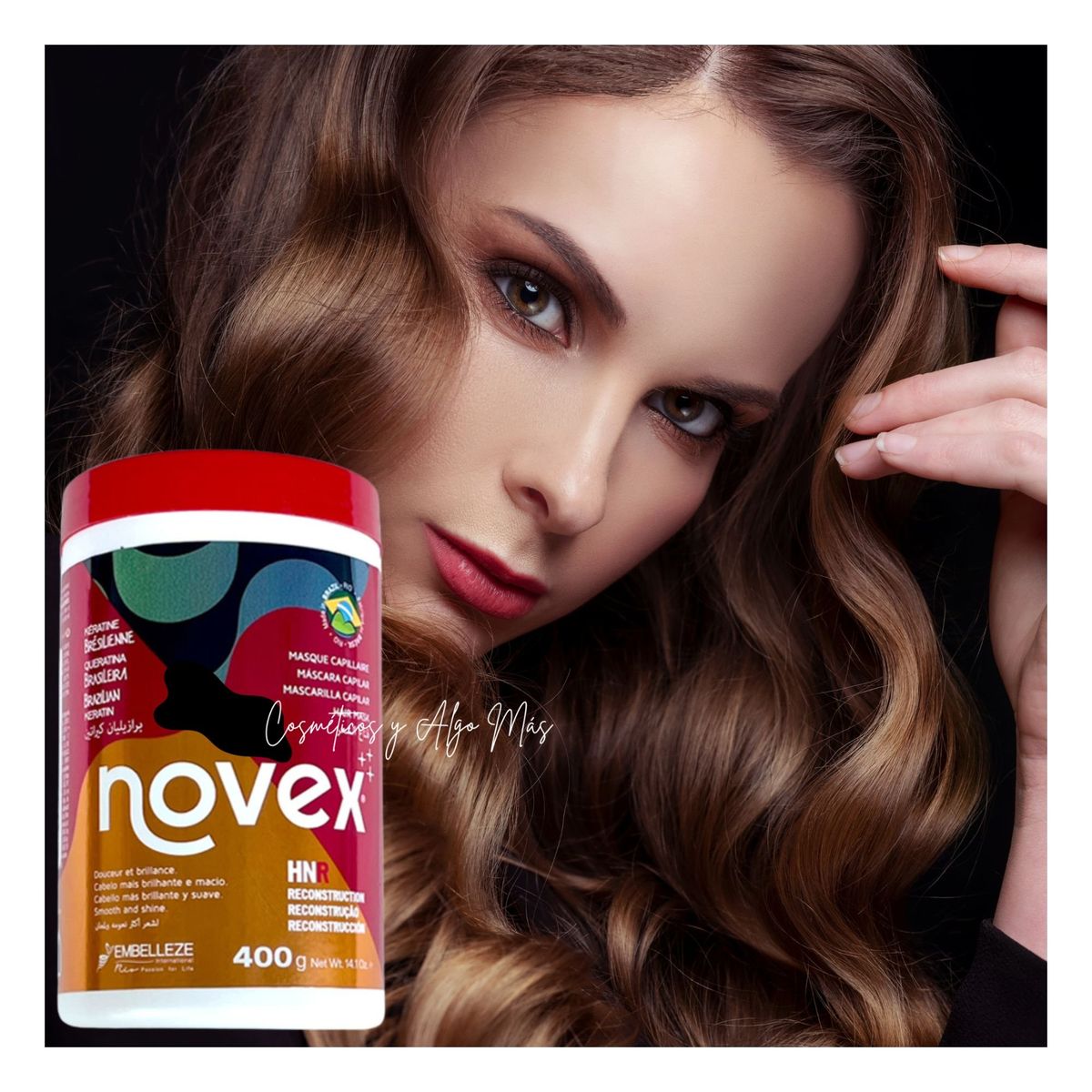 NOVEX - Máscara de tratamiento capilar Keratin Brazilian 400g NOVEX