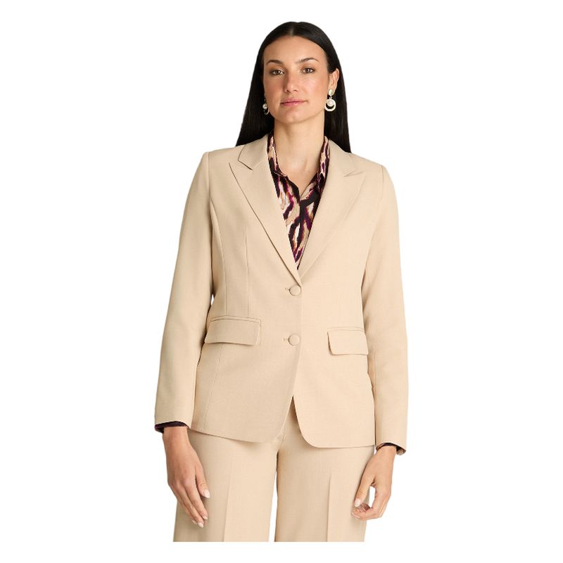 LORENZO DI PONTTI - Blazer Manga Larga Con Dos Botones Beige