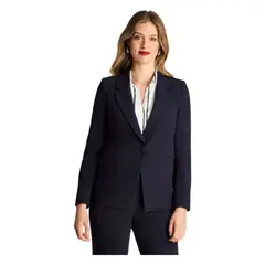 LORENZO DI PONTTI - Blazer Manga Larga Con Un Botón Azul.