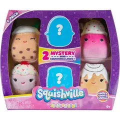 SQUISHMALLOWS - Pack de 6 Peluches 5 Centímetros Squishville Squishmallows.
