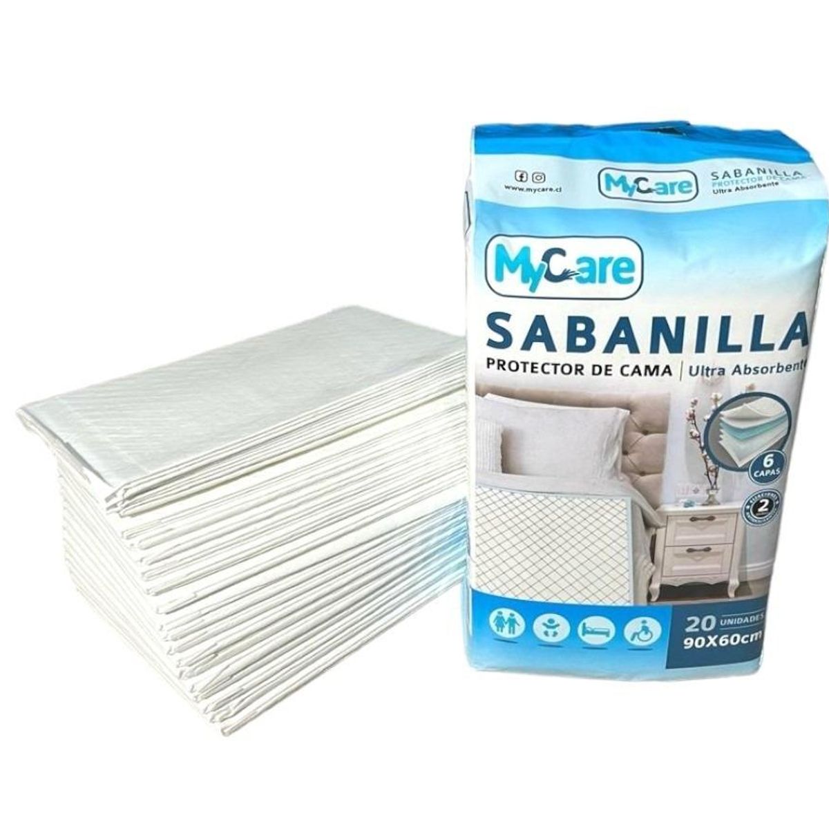 GENERICO - 20 Sabanilla Adulto MyCare - 90x60 cm