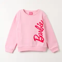 BARBIE - Poleron Cerrado Niña Big Logo Rosado
