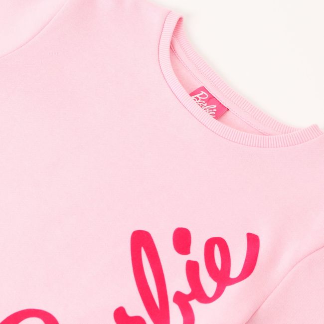BARBIE - Poleron Cerrado Niña Big Logo Rosado Barbie