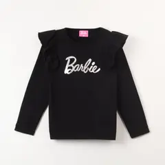 BARBIE - Polera Manga Larga Niña Vuelos Negro