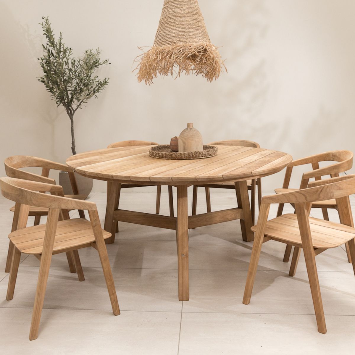 AMOBLE - Mesa De Comedor Jarpa Redonda 160 Amoblé