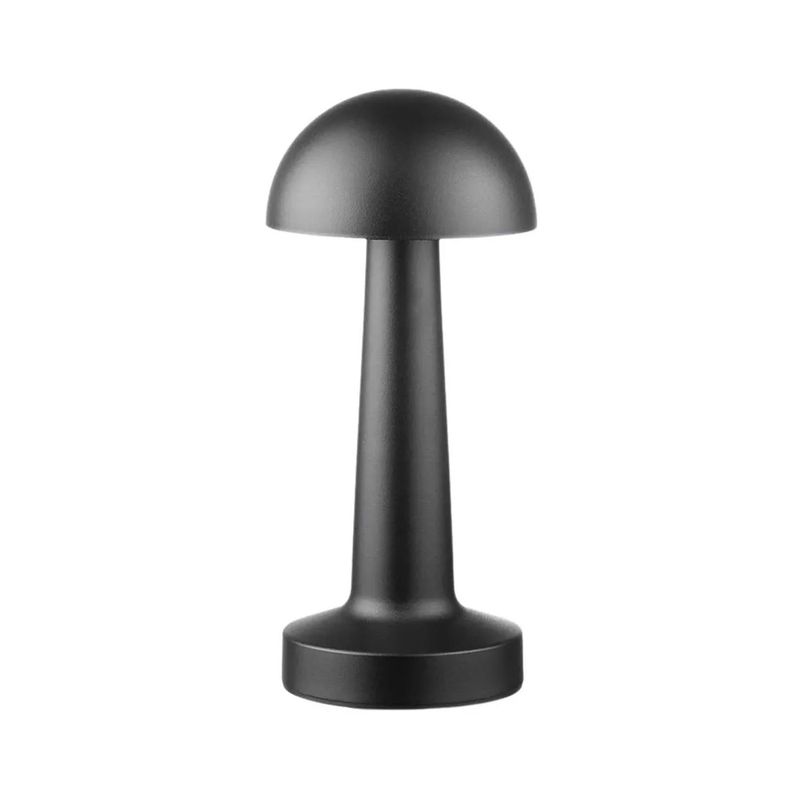 HB LEDS - Lámpara de Mesa LED Recargable Mushroom LED Dimeable Negro