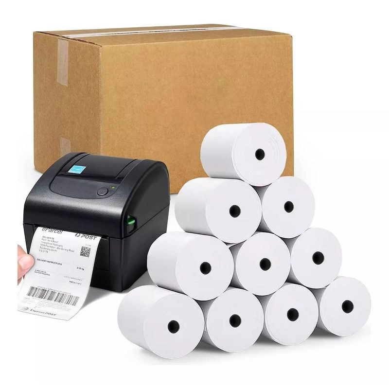 GENERICO - X50 Rollo Termico 80x80 Papel Termico Rollo Termico 80x80mm
