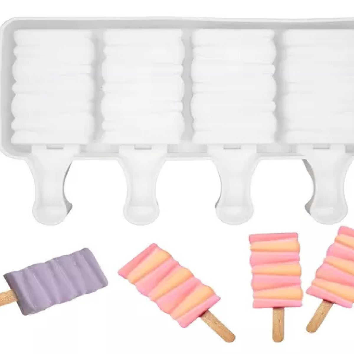 PASTELERIUSCL - Moldes De Silicona Para Helados Molde Paletas Helado Pale419