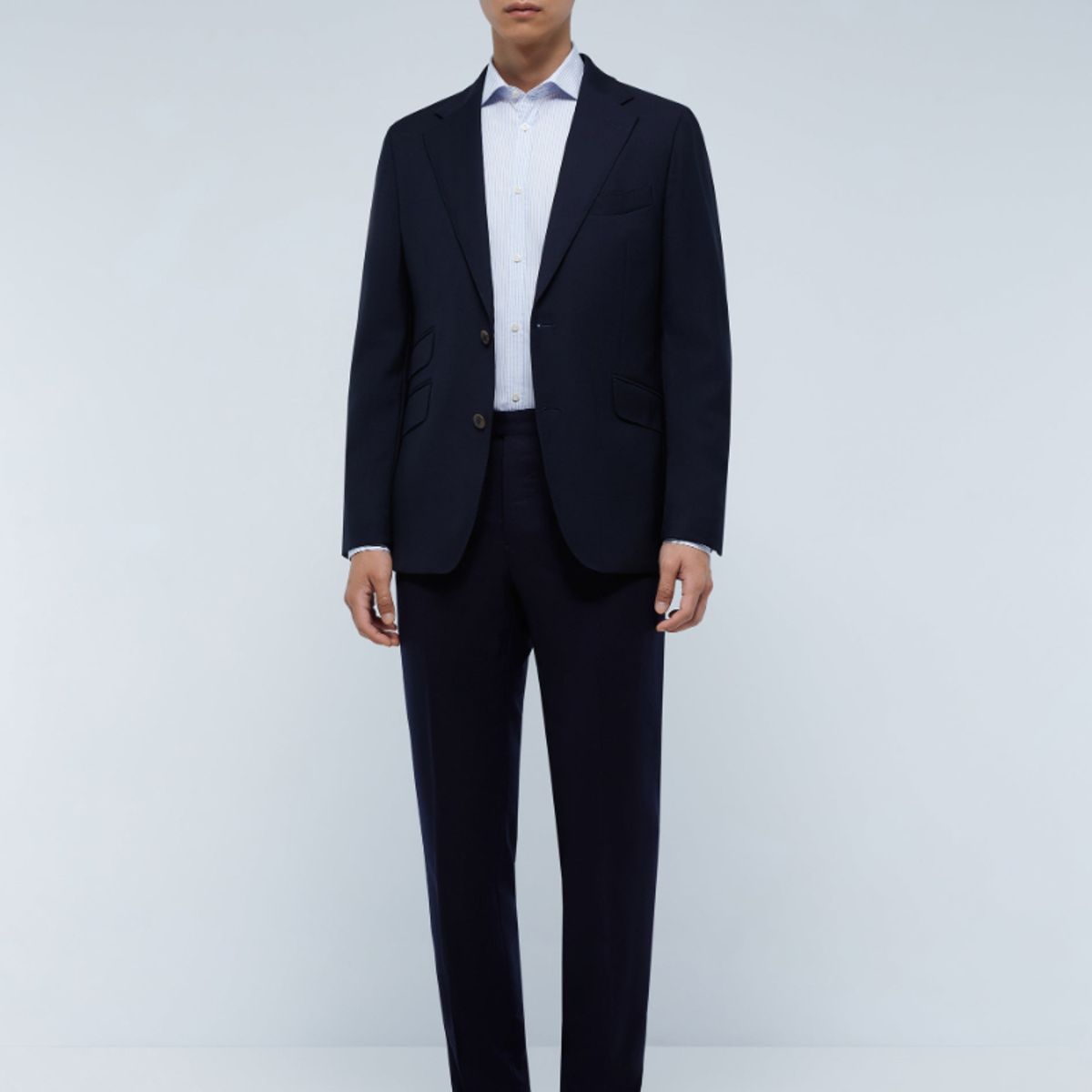 SCALPERS - Americana Lana Clásica Navy