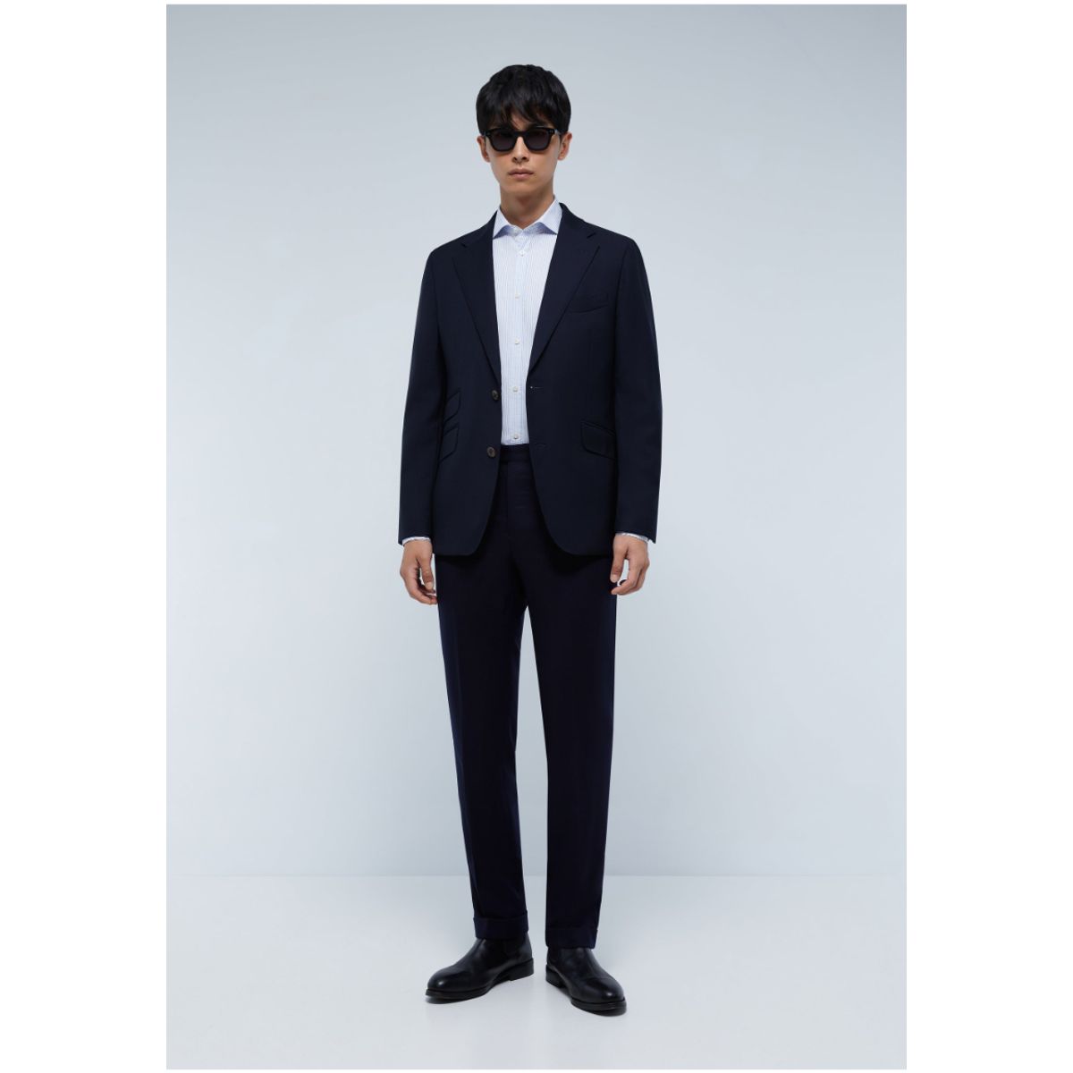 SCALPERS - Americana Lana Clásica Navy