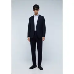 SCALPERS - Americana Lana Clásica Navy