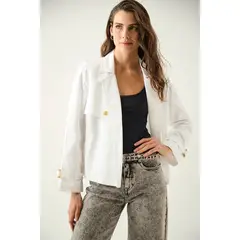 ASH - Chaqueta Lisa Crudo