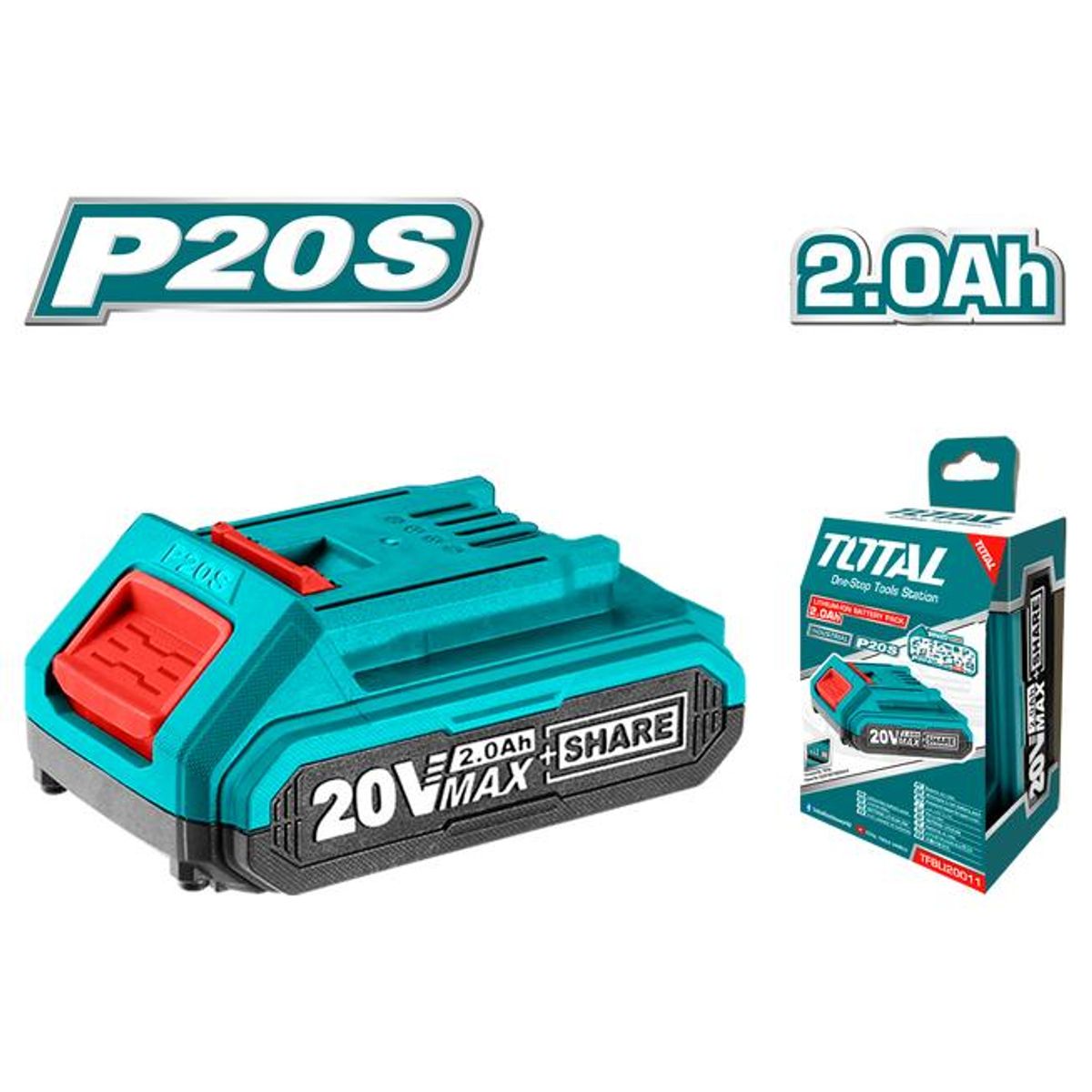 TOTAL TOOLS - BATERIA LITIO ION 20V - 20 AH TOTAL TFBLI2001