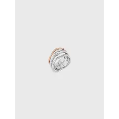 CALVIN KLEIN - Anillo Sculptural-Fluid Plateado