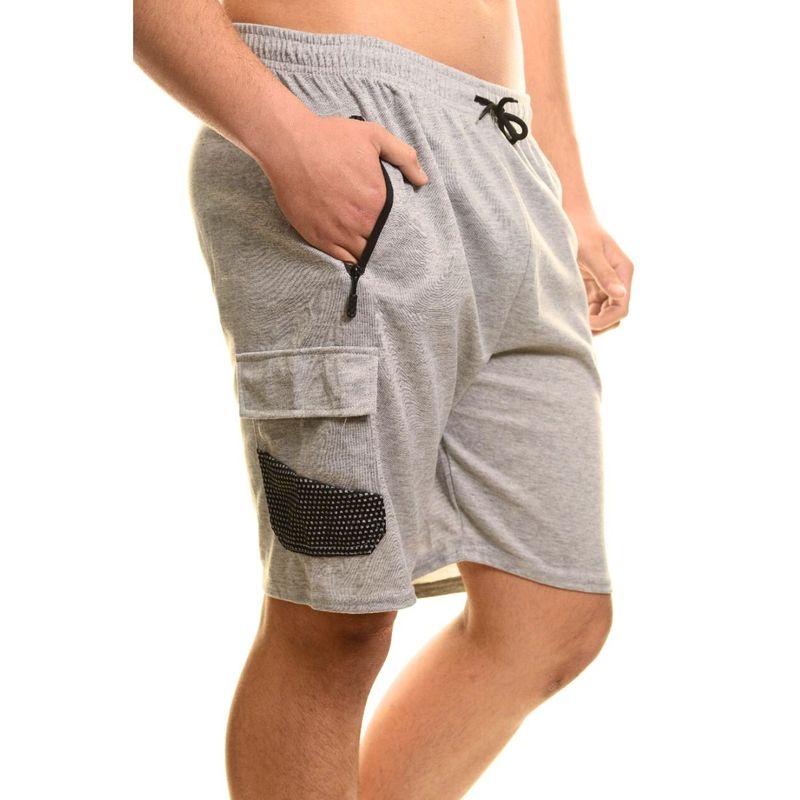 MPROPIA - Short Deportivo Cargo Hombre Bolsillos Cierre 7006