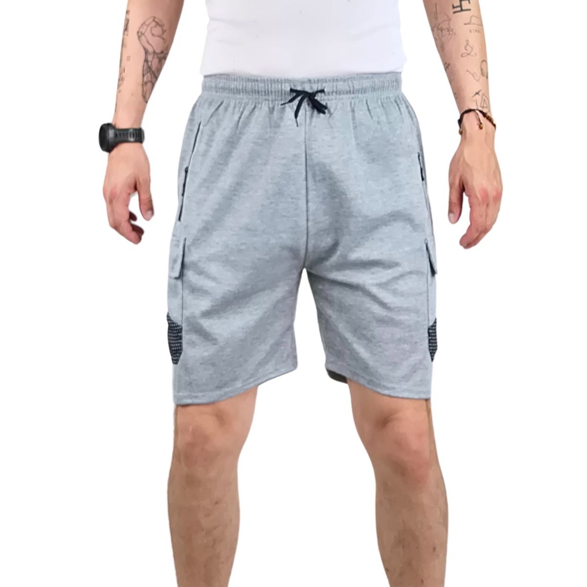 LIKE SHOP - Short Deportivo Cargo Hombre Bolsillos Cierre 7006