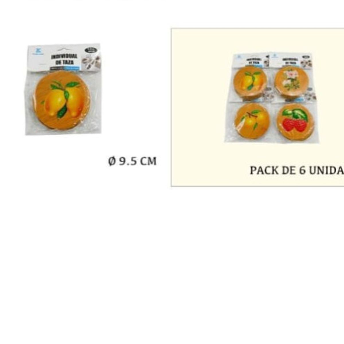 GENERICO - Individuales De Taza 95Cm Diseño Surtidos