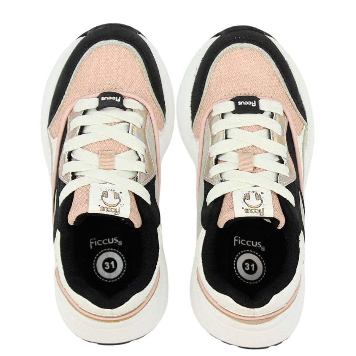 FICCUS - Zapatilla Sport Junior Niña Sport Negro