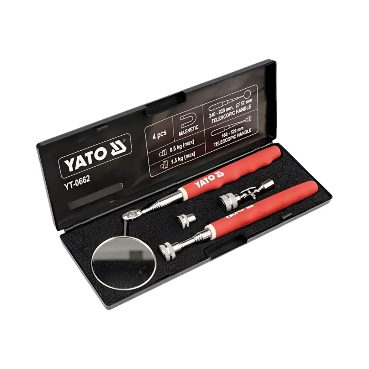 YATO - Set De Espejo E Imán Telescopio 4 Piezas Yato Yt-0662