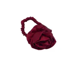 MARINA COLORINA - Rosa Scrunchie Collet de Seda color Rojo