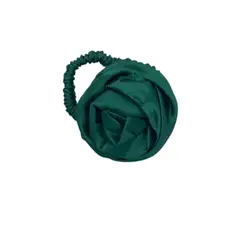 MARINA COLORINA - Rosa Scrunchie Collet de Seda Color Verde Esmeralda