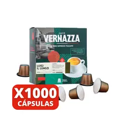 CAFFE VERNAZZA - Café Luigi Il Lungo 1.000 cápsulas Nespresso compatibles