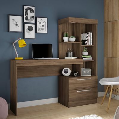 Imagen 2 del producto Escritorio Cromo Café 2 Cajones…