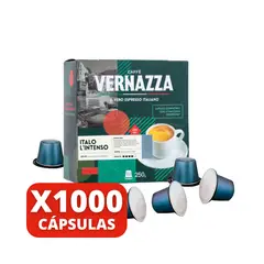 CAFFE VERNAZZA - Café Italo L'intenso - 1.000 cápsulas Nespresso compatibles