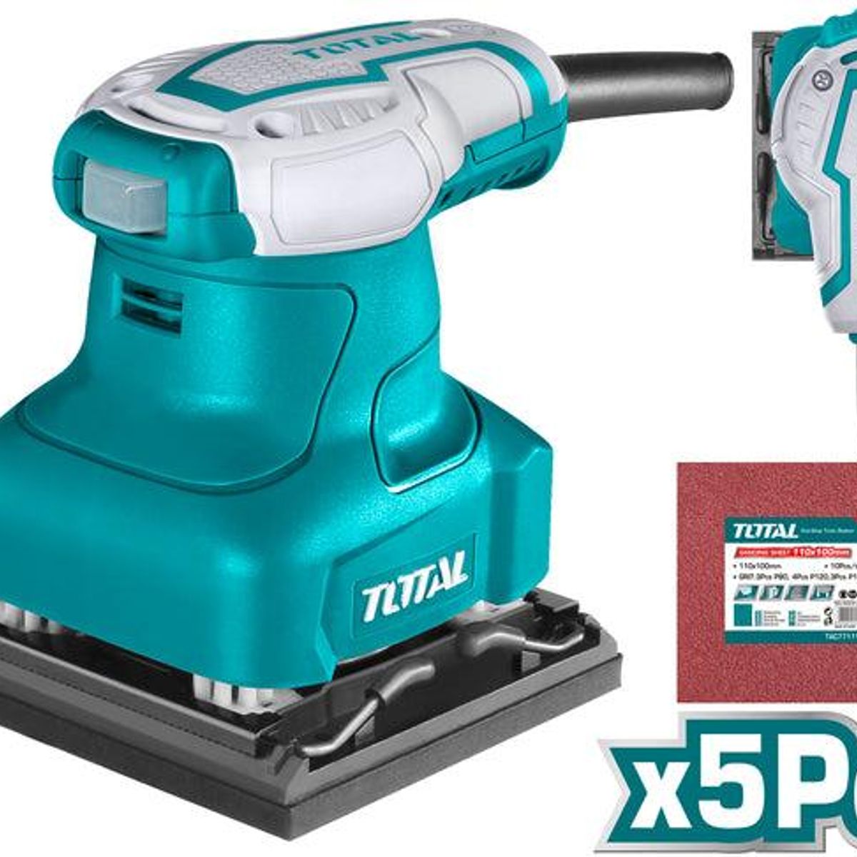 TOTAL TOOLS - LIJADORA ORBITAL CUAD240W+5 LIJAS TOTAL TF2231106