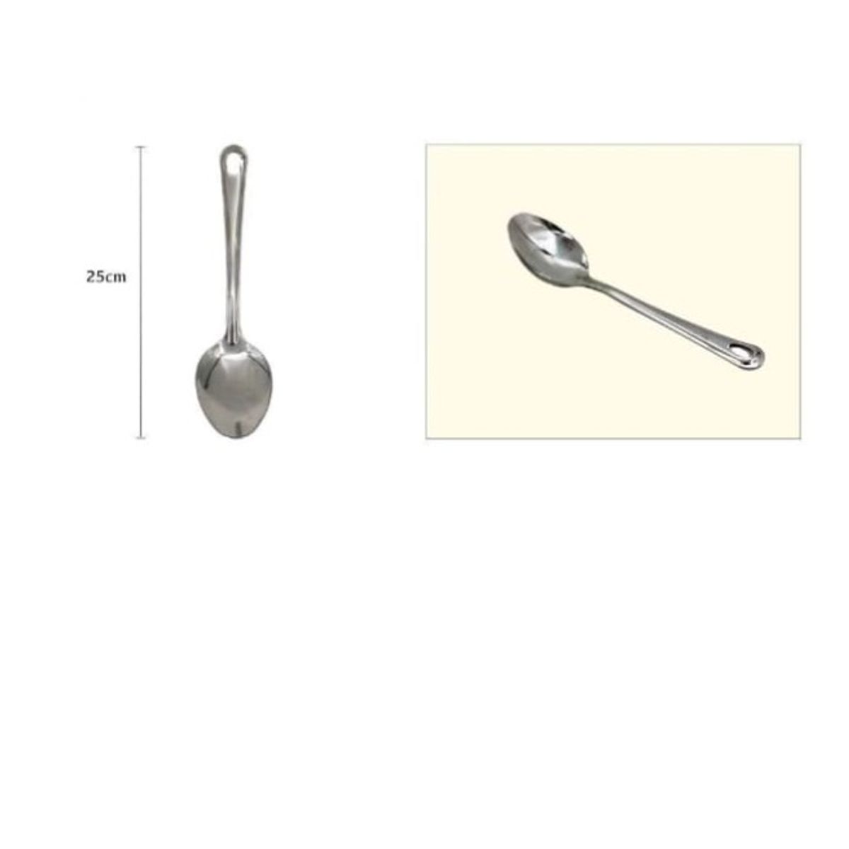 GENERICO - Cuchara De Acero Inoxidable 25Cm Set 2