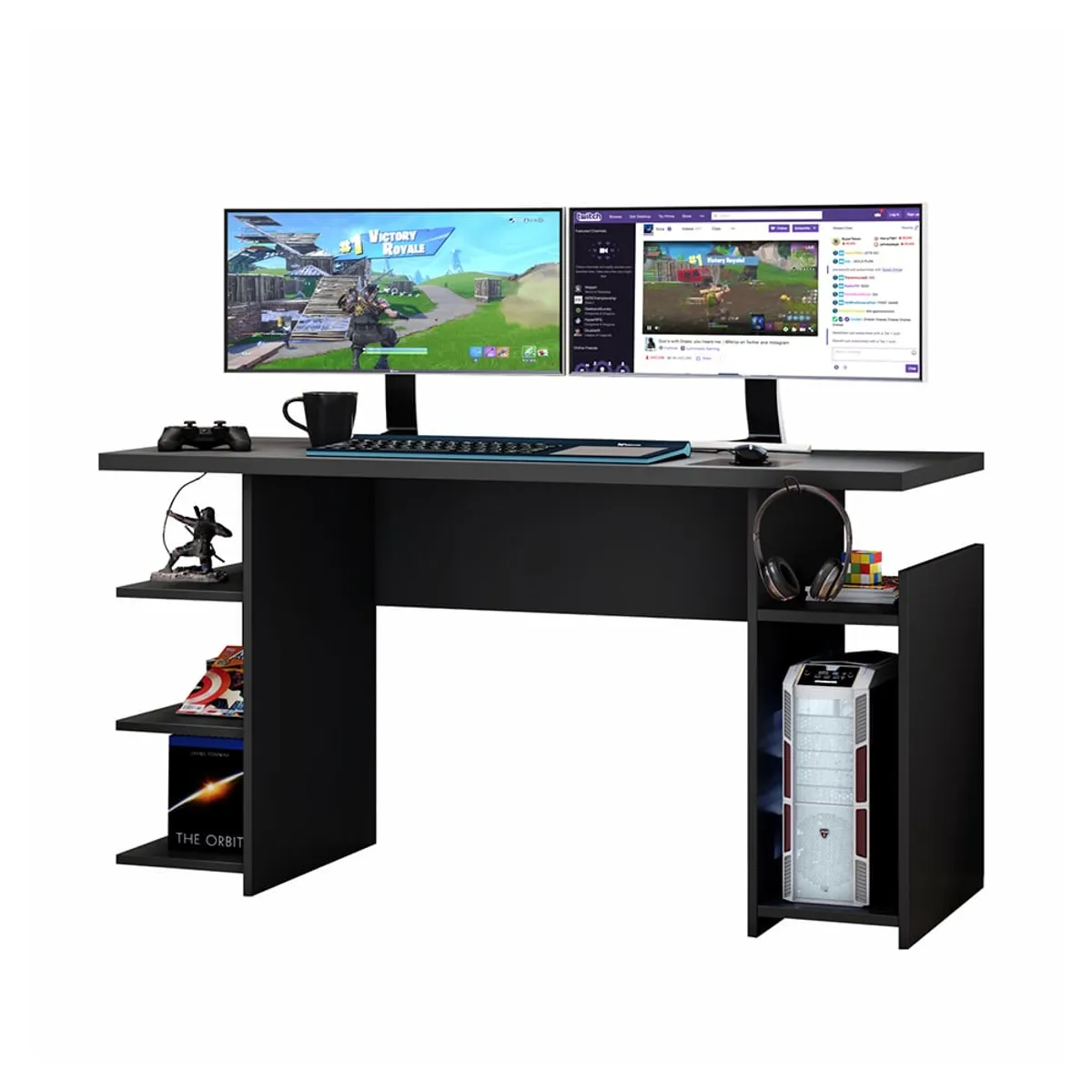 HOME MOBILI - Escritorio Gamer Stellar Negro