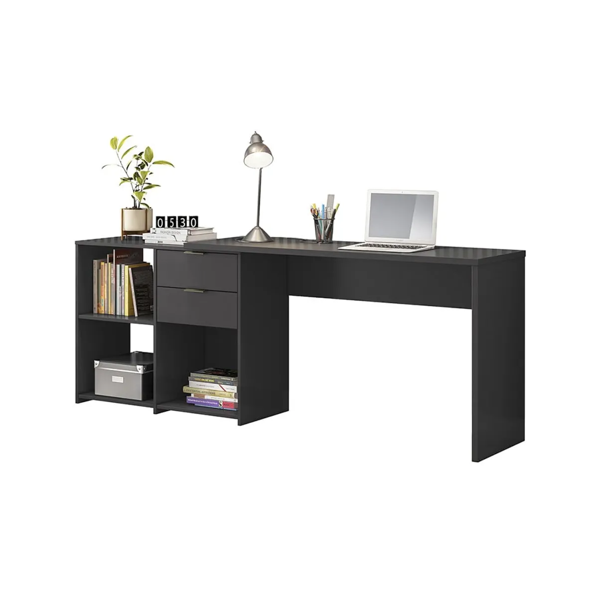 HOME MOBILI - Escritorio Rogue Negro 2 Cajones…