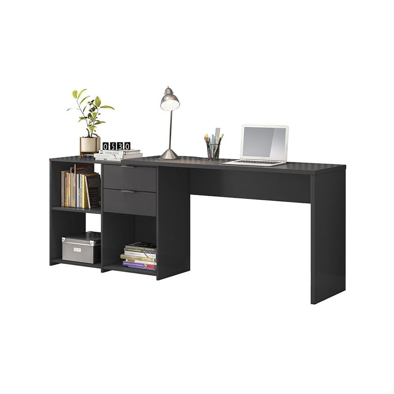 HOME MOBILI - Escritorio Rogue Negro 2 Cajones