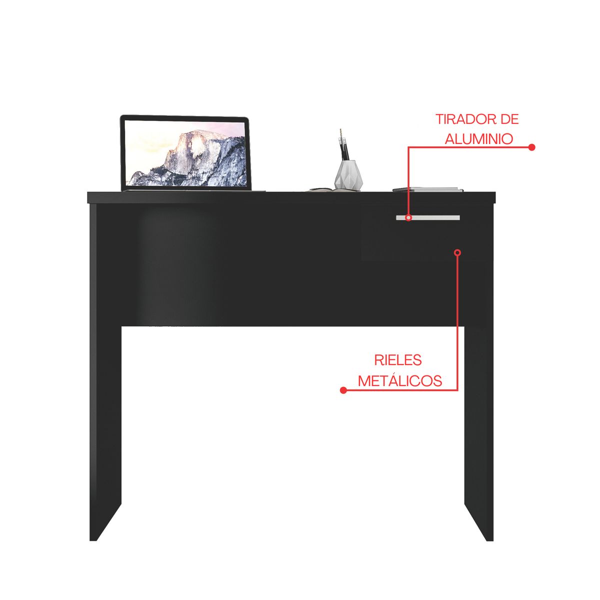 HOME MOBILI - Escritorio Frida Negro 1 Cajón…