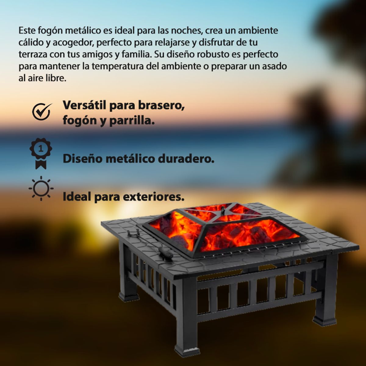 FOLD - Parrilla Brasero Con Chispero Modelo Luxor