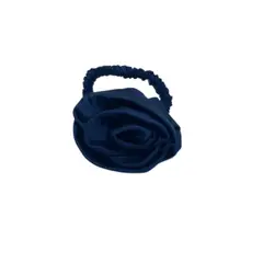 MARINA COLORINA - Rosa Scrunchie Collet de Seda Azul Marino