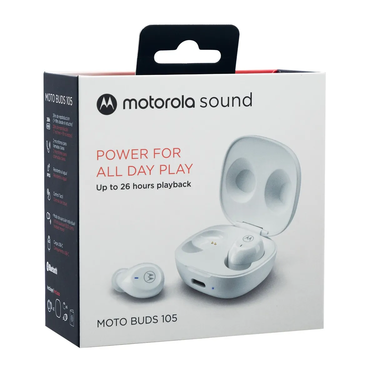 MOTOROLA - AUDIFONO MOTOROLA MOTO BUDS 105 TRUE WIRELESS BLANCO