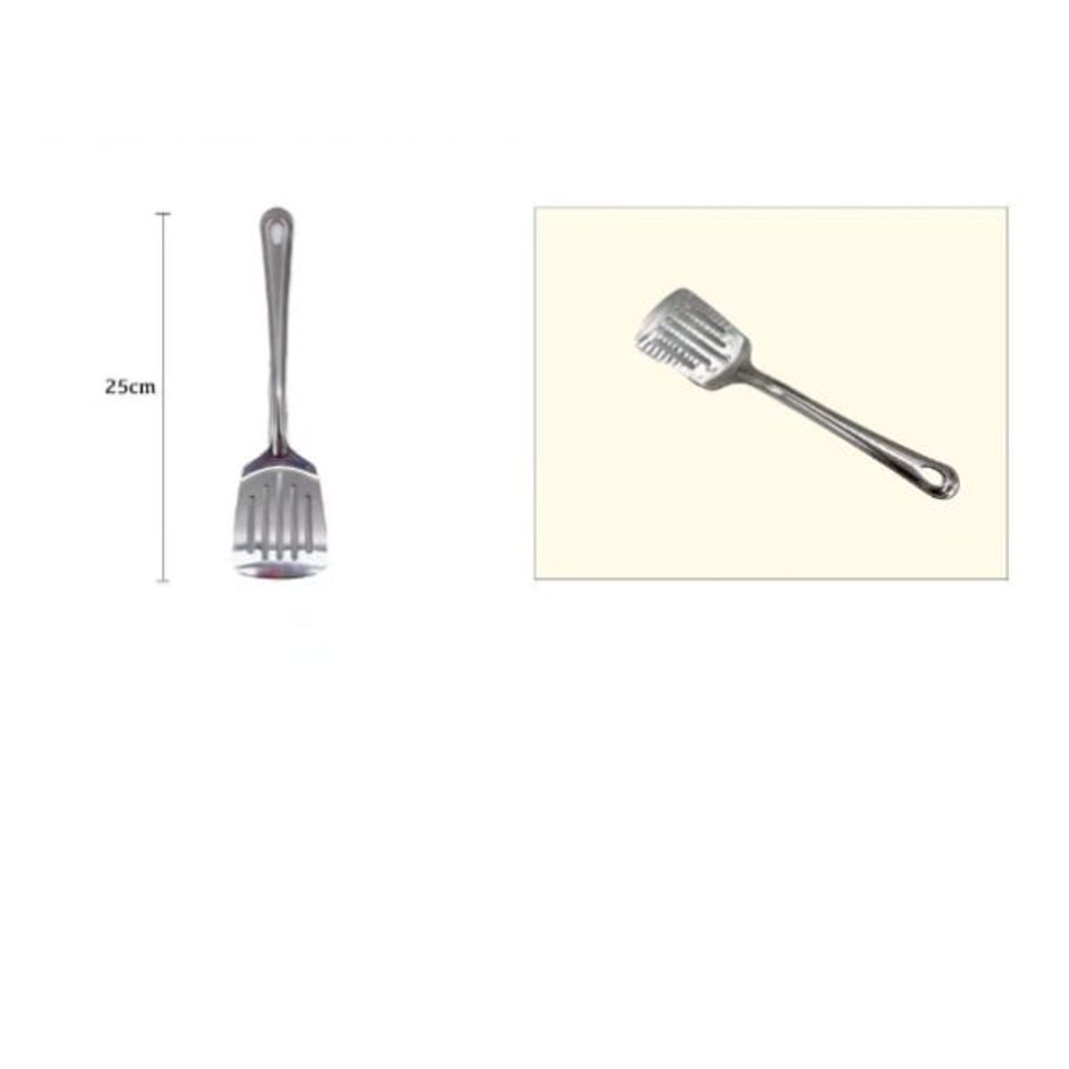 GENERICO - Espatula De Acero Inoxidable 25Cm Con Agujeros