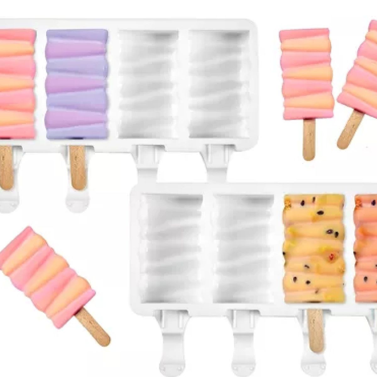 PASTELERIUSCL - Pack X2 Moldes De Silicona Para Helados Molde Helado Pale419