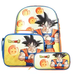 DRAGON BALL - Mochila Lonchera Estuche Cole Esferas del Dragón Niños